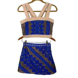 Endless Rose Women's Size Small Cropped Top and Mini Skirt 2 Piece Set